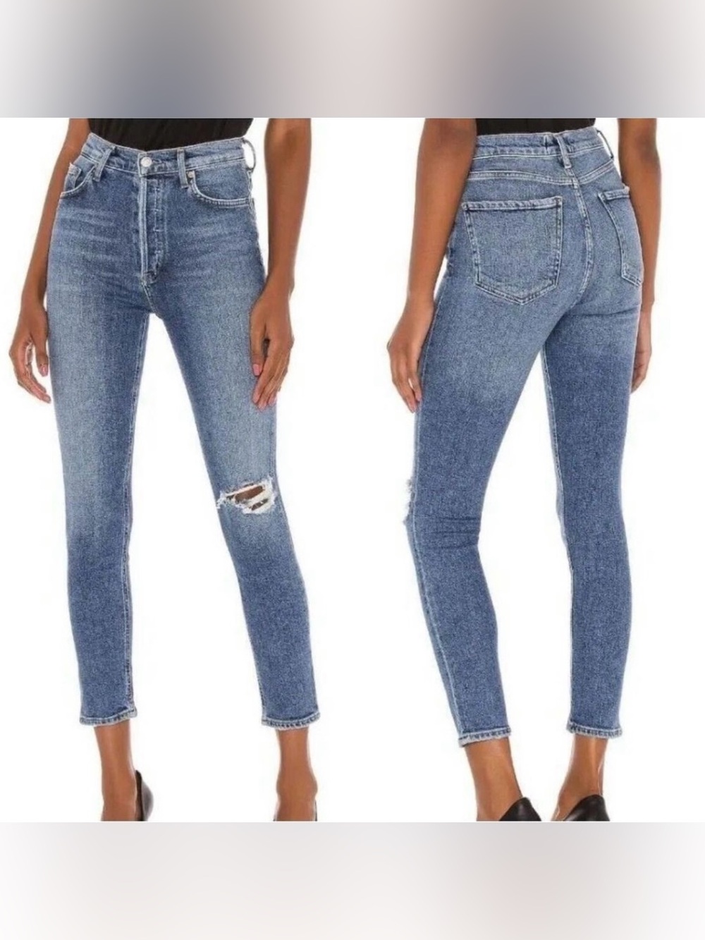 Agolde nico high rise slim jeans in shoreline size 26